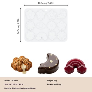 Molde de silicona 3D de grado alimenticio Platinum, molde de silicona para fondant, molde para barra de chocolate, moldes de silicona para decoración, 12 cavidades con forma de flor. - Product Image 6