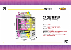 Máquina <span class=keywords><strong>de</strong></span> grúa <span class=keywords><strong>de</strong></span> garras para 2 jugadores, en inglés, <span class=keywords><strong>de</strong></span> metal y acrílico, operada con monedas, con luces intermitentes, para la oportunidad <span class=keywords><strong>de</strong></span> ganar emocionantes premios. - Product Image 6