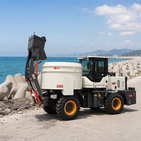 Camion malaxeur à béton réversible 8 roues de petite taille avec moteur diesel et électrique pour la construction rurale