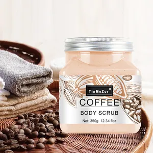 Neues Design Behälter Glas Bambus Erdbeer Kaffee Peeling Peeling Kaffee 2022 Körper peeling Großhandel Private Label