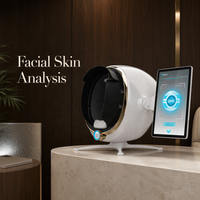Analyseur de peau IA avec imagerie spectrale, test de surface, test en profondeur, test d'hydratation cutanée, analyse du type de peau et rapport par code QR