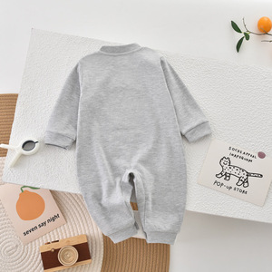Tutina per Neonati Primavera e Autunno, Abbigliamento Classe A, Puro Cotone, Unisex, Pagliaccetto Senza Cuciture con Spalle Aperte - Product Image 6