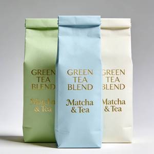 Sachet Doypack en Papier Kraft avec Fenêtre Transparente - Emballage Écologique Compostable pour Barres de Granola, Snacks et Céréales - Product Image 1