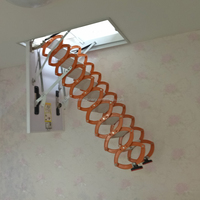 Échelle de grenier télescopique en aluminium au design moderne, pliable, manuelle, pour utilisation domestique