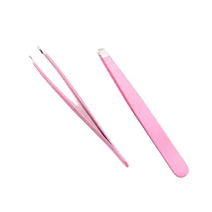 Wholesale Professional Colored Eyelash Tweezer Customized Stainless Steel Eyebrow Tweezers Eyebrow Scissors