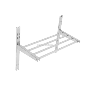 Étagère murale ronde en acier inoxydable, support mural réglable en hauteur pour le rangement dans les cuisines d'hôtel - Product Image 2