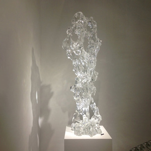 Custom Hotel moderno soggiorno decorazione d'interni resina trasparente blu finitura lucida acqua Splash scultura arte - Product Image 5