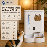 Station d'alimentation automatique intelligente 2-en-1 avec distributeur d'eau, réservoirs de 5L/4L, caméra 2K, application Wi-Fi, alimentation par batterie pour chats et petits chiens