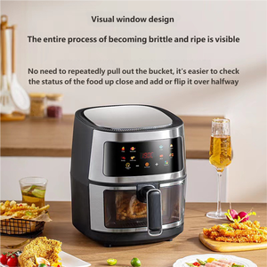 <span class=keywords><strong>Friteuse</strong></span> à air multifonction intégrée en acier inoxydable de 10 L pour usage domestique, grande capacité, écologique, avec fenêtre de visualisation - Product Image 5