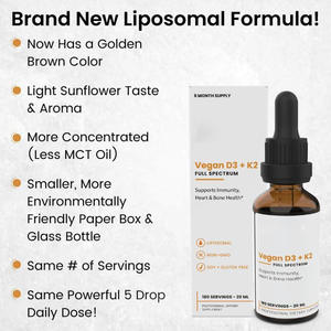 ויטמין D3 + K2 אורגני 100% ליפוזומלי, ספיגה מקסימלית, תוסף תזונה לגברים ונשים, מותג פרטי (OEM) - Product Image 3