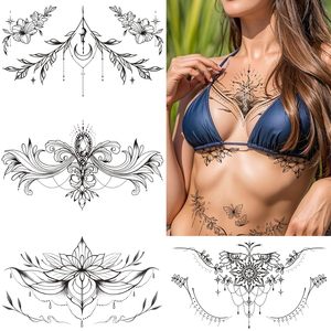 <span class=keywords><strong>Tatuajes</strong></span> Temporales Grandes de <span class=keywords><strong>Flores</strong></span> <span class=keywords><strong>Negras</strong></span> <span class=keywords><strong>para</strong></span> Mujer, <span class=keywords><strong>Tatuajes</strong></span> Falsos <span class=keywords><strong>para</strong></span> la Cintura y la Espalda <span class=keywords><strong>para</strong></span> Chicas Adultas - Product Image 1