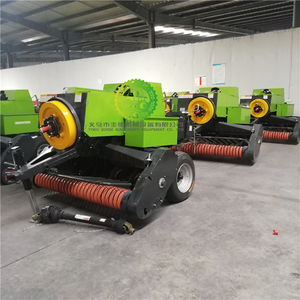 เครื่องอัดฟางกลมขนาดเล็กแบบ PTO ขับเคลื่อนด้วยรถแทรกเตอร์ พร้อมเกียร์บ็อกซ์ สีเขียว - Product Image 4