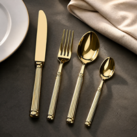 Ensemble de couverts en acier inoxydable 18/10 forgé, finition miroir, luxe, pour mariage, cadeau d'affaires, OEM personnalisé