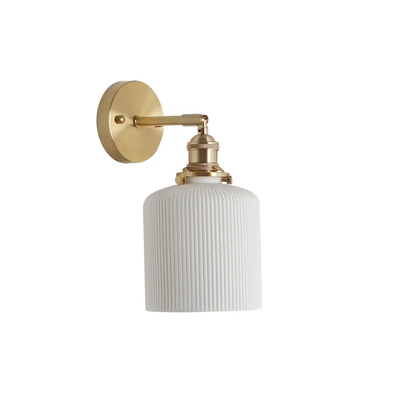 Lustre de parede suspenso com estampa vertical, francês romântico, branco, varal de cerâmica, pendurado, 6w/9w, quente, para quarto de menina, para parede