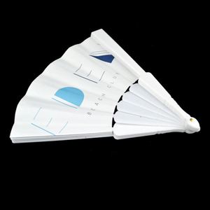 Éventail pliant portable en plastique imprimé, fait main, écologique, motif tropical, style amour, cadeau publicitaire d'affaires pour l'Europe - Product Image 5