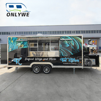 Remolque de camión de comida móvil cuadrado comercial de 16 pies Remolque de concesión de certificado estándar de Australia totalmente equipado a la venta