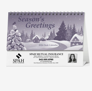 Calendriers de bureau miniatures promotionnels personnalisés avec logo, 2026, 6 pouces sur 4,5 pouces, autoportants, imprimés, cadeaux en gros - Product Image 4