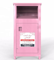 Conteneurs de stockage galvanisés, bac de recyclage pour vêtements, boîte de don de vêtements, boîte de rangement pour vêtements