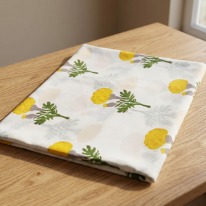 Tela de Algodón Estampada con Flores de Caléndula Amarilla, Ligera, Transpirable y de Buena Calidad, para Confección de Vestidos y Decoración del Hogar - Product Image 2