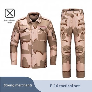 Lisen F16เสื้อเชิ้ตยุทธวิธีผู้ชายสไตล์อเมริกัน, <span class=keywords><strong>ชุด</strong></span>ลายพรางแขนยาวระบายอากาศทนทานต่อการฉีกขาดสำหรับฤดูใบไม้ผลิฤดูร้อน - Product Image 2