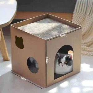 Mèo gãi Hội Đồng Quản trị giấy các tông mèo nhà có thể gập lại mèo làm tổ và Đồ chơi Vật nuôi cung cấp trong bao bì <span class=keywords><strong>carton</strong></span> - Product Image 5