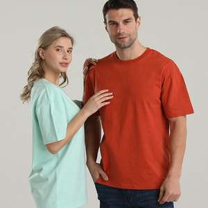 Camiseta de Algodón de Hombros Caídos Ligeramente, de Doble Hilo y Peso Pesado de 220 g/m², Camisetas Blancas Extra Grandes para Hombre, con Logotipo Personalizable - Product Image 3