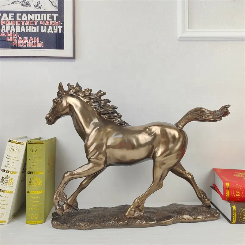 Decor Animal Sculpture Art Decorative Statues Metal Crafts Collectible Horse Statue