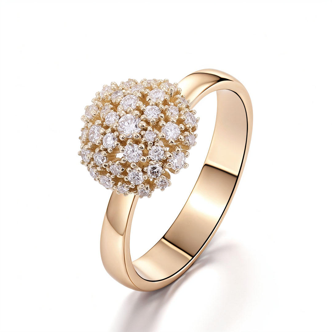 แหวนเพชรธรรมชาติทอง 14K