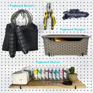 Metal Chrome Plated Black Pegboard Display Hooks Heavy Duty for Workbench Kitchen Garage Storage Organizer Fits 1/8" <strong>Peg</strong> <strong>Board</strong> - Product Image 5