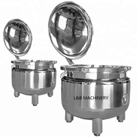 Haricots à soupe d'os bouillis 1000L Autocuiseur Machine de traitement à haute pression Autocuiseur à sauce industrielle