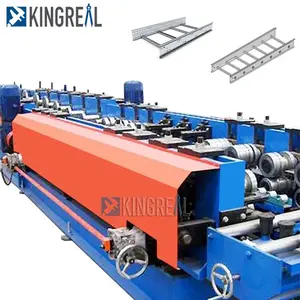 High Quality Steel Wire Mesh Ladder Tray Making Machine Cable Tray Ladder Perforated Roll Forming Machine With Factory Design