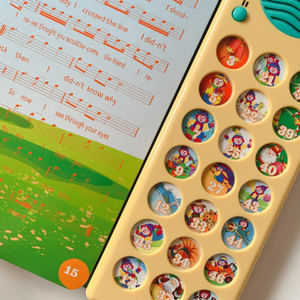 KINGDA Livre musical populaire de chants de l'enfance <span class=keywords><strong>pour</strong></span> enfants d'âge préscolaire - Matériel ABS Finition découpée 21 <span class=keywords><strong>chansons</strong></span> Haute qualité Vente chaude - Product Image 5