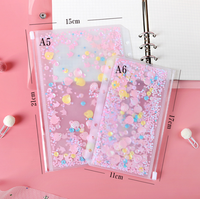 Lagerung tasche mädchen zubehör Pailletten A5 / A6 dekorative hand konto buch lose blatt zipper tasche student dokumente tasche datei halter