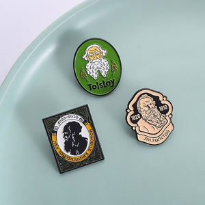 Russe Léon Tolstoï penseur politique philosophe émail broches littérature amoureux broches revers Badge bijoux cadeaux pour amis - Product Image 2