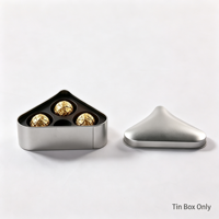 Boîte en étain triangulaire écologique en matériaux recyclés, qualité alimentaire, pour chocolat/bonbons/en-cas, impression de logo personnalisée