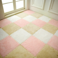 Tapis de puzzle en peluche Tapis de salon EVA Assemblage gratuit Tapis de jeu doux et chaud Tapis de sol 30*30*1cm