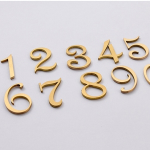 Números de Puerta de Latón Macizo - Placa Moderna para Habitaciones de Hotel y Señalización Personalizada de Cobre para Pasillos - Product Image 4