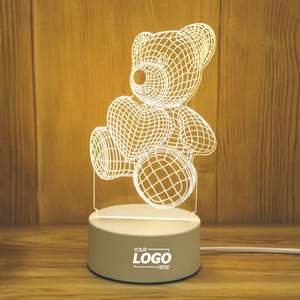 Lampe LED 3D pour chambre d'enfant avec télécommande - 16 couleurs, cadeau personnalisé pour anniversaire/Noël/Halloween - Product Image 2