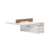 Poste de travail de bureau individuel moderne en bois avec cloison de séparation pour employés, ensemble de mobilier de bureau en gros