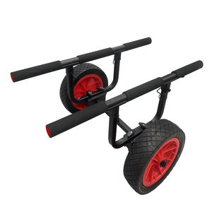 Remorque universelle robuste <span class=keywords><strong>pour</strong></span> <span class=keywords><strong>kayak</strong></span>, largeur réglable 6,3"-18,7", roues anti-crevaison de 12 pouces, capacité de 450 lb, matériau EVA, <span class=keywords><strong>pour</strong></span> lacs - Product Image 3