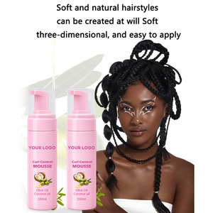 <span class=keywords><strong>Mousse</strong></span> coiffante hydratante végane bio longue durée haute qualité sans cruauté animale 150ML à la noix de coco et à l'olive pour boucles – Marque privée - Product Image 2