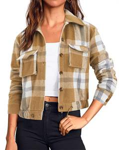 Chaquetas recortadas Safari para <span class=keywords><strong>mujer</strong></span> Abrigo <span class=keywords><strong>Anorak</strong></span> ligero de gran tamaño con botones y bolsillos - Product Image 6