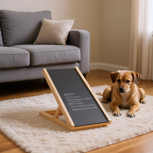 Rampe pour chien en bois de sapin massif gris 27,6x13,8 pouces, accessoire pour lits d'animaux, durable, utilisation en intérieur - Product Image 2