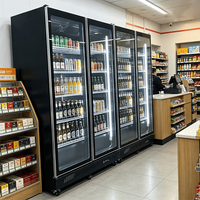 Réfrigérateur commercial à triple porte pour bar, refroidisseur de vin, contrôle numérique, dégivrage automatique, sans givre, étagères réglables