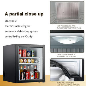 Dessus de table portable <span class=keywords><strong>silencieux</strong></span> Mini réfrigérateurs de chambre à coucher 60L en gros Réfrigérateurs congélateurs pour hôtel - Product Image 2