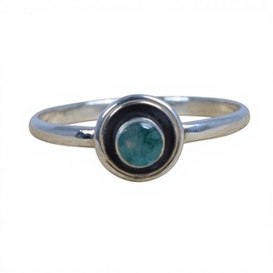 925 Sterling <b>Silver</b> Natural <b>Emerald</b> Gemstone <b>Ring</b> Trendy Christian Handmade Antique Fine Jewelry Certified - Product Image 1