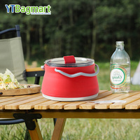 Pliable Camping Silicone Cook Pot Voyage Pliable Bouilloire Théière