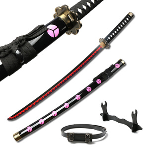 Espada de Juguete de Cosplay de Roronoa Zoro, Katana de 104 cm/41 Pulgadas, Armas de Juego de Rol de Anime, Enma White Nidai <span class=keywords><strong>Kitetsu</strong></span> con Soporte para Espada y Cinturón - Product Image 1
