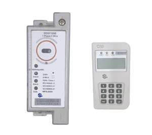 STS Standard M-pesa Payment Single Phase Dinrail Prepaid KWh Meter with CIU