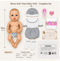 Poupée Reborn Meadow de 20 pouces avec corps en tissu, poupée nouveau-né réaliste peinte à la main, jouet compagnon pour enfants, cadeau d'anniversaire pour filles